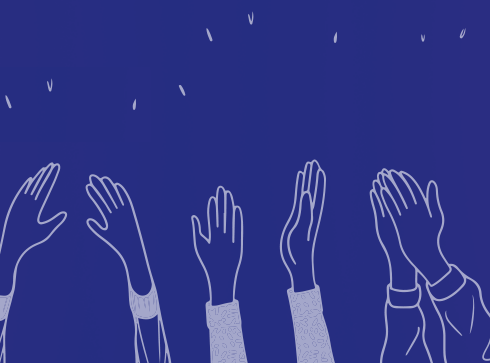 illustration of clapping hands