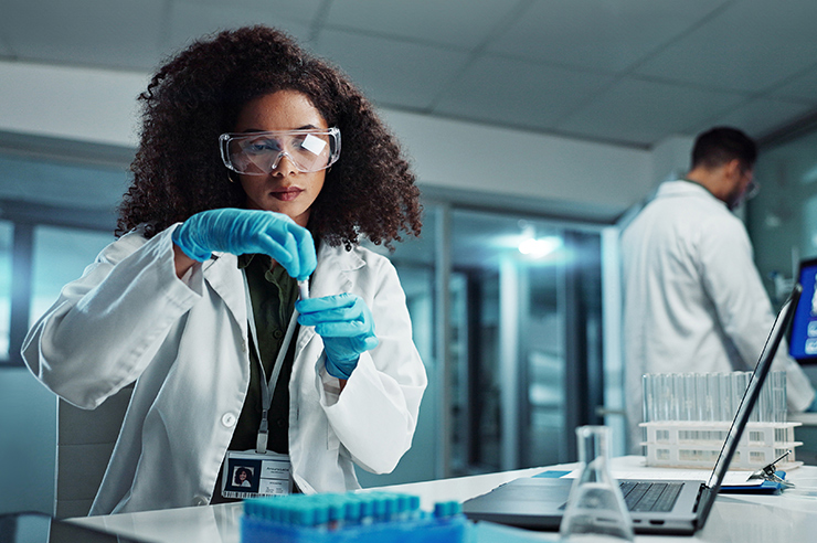 Woman in a lab