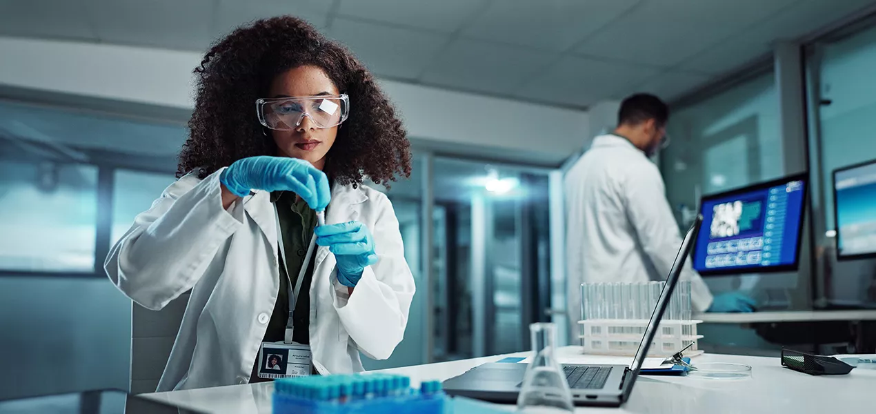 Woman in lab